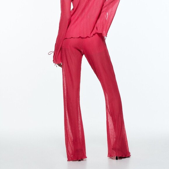 NWT Zara Pink Pleated Flares‎ Size Small - Picture 3 of 15